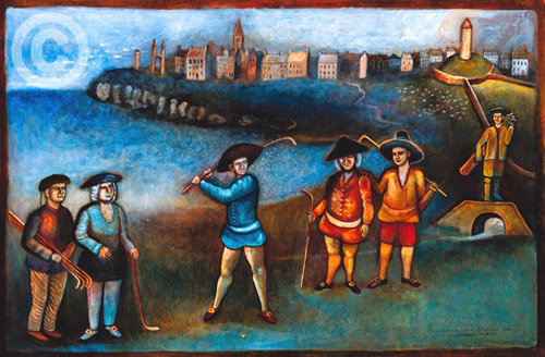 Golfers on the Links of St. Andrews, 16805