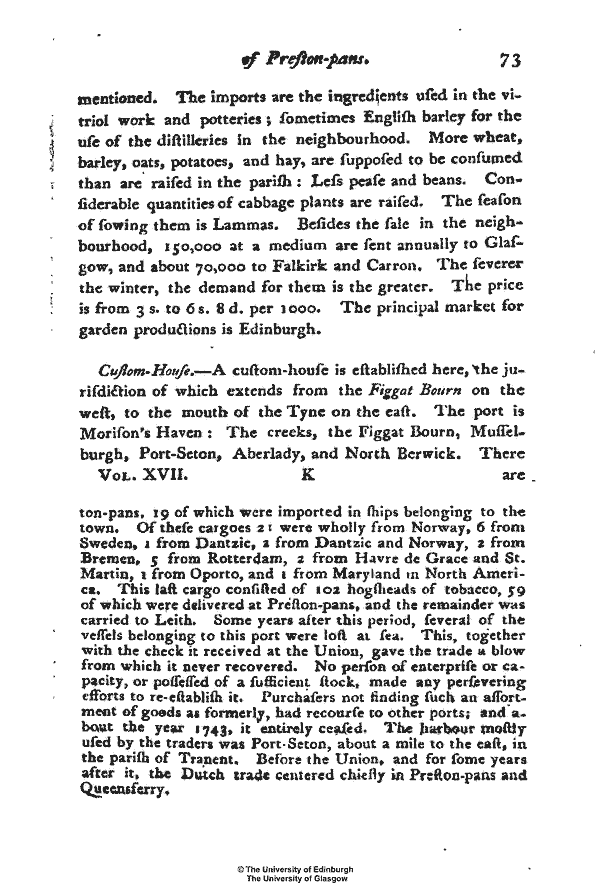 Statistical Account of Scotland 1791-1799