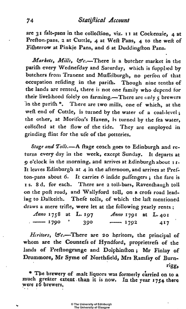 Statistical Account of Scotland 1791-1799