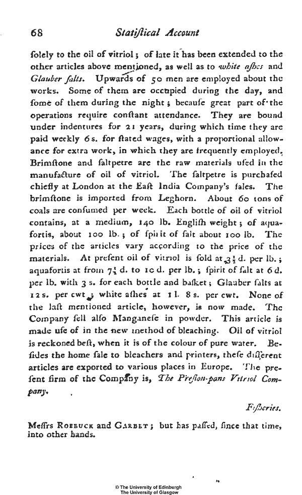 Statistical Account of Scotland 1791-1799